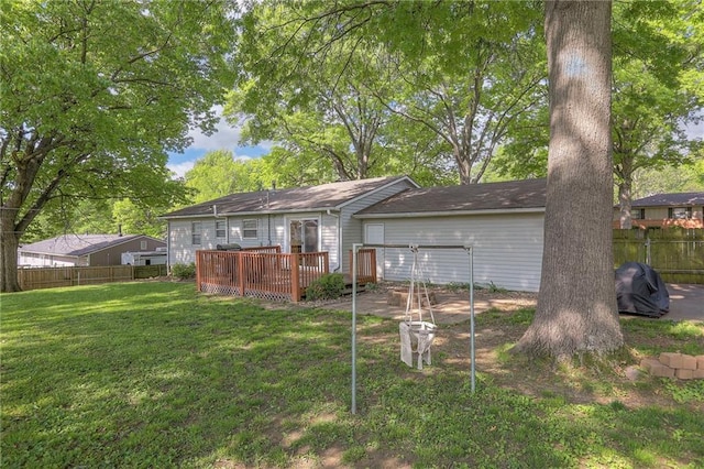 5805 N Belton Ave, Kansas City, MO 64151 - rear view of property featuring a deck