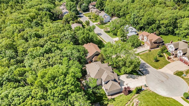 1605 Ridge Rd, Leavenworth, KS 66048 - aerial view of residential area with a forest