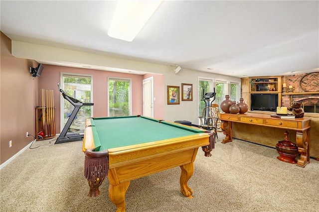1605 Ridge Rd, Leavenworth, KS 66048 - playroom featuring carpet flooring, plenty of natural light, pool table, and baseboards