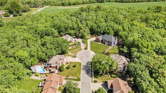 1605 Ridge Rd, Leavenworth, KS 66048 - aerial view of residential area with a forest