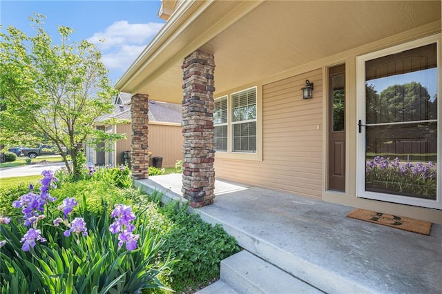view of patio / terrace with a porch