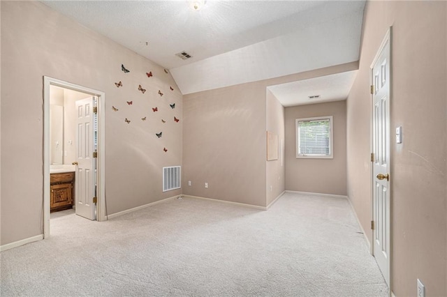 6209 NW 78th St, Kansas City, MO 64151 - unfurnished room with light colored carpet, vaulted ceiling, and baseboards
