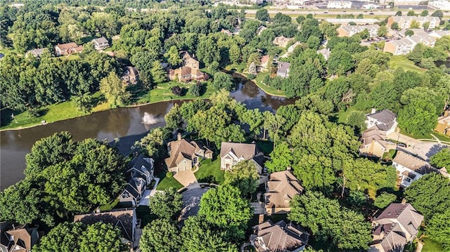 6209 NW 78th St, Kansas City, MO 64151 - aerial overview of property's location with a large body of water and nearby suburban area