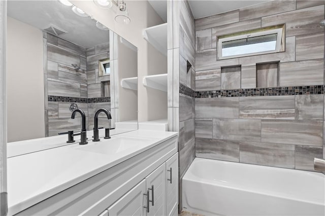 3107 N 34th St, Kansas City, KS 66104 - bathroom featuring vanity and shower / washtub combination