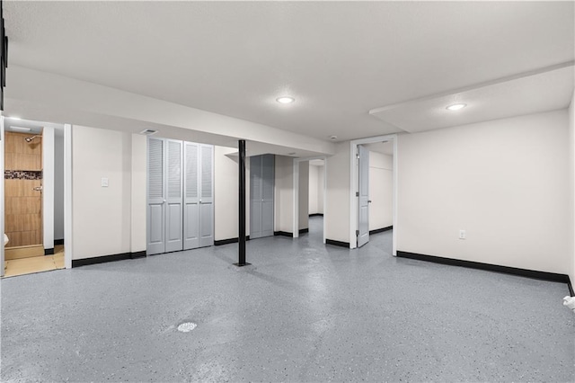 3107 N 34th St, Kansas City, KS 66104 - finished below grade area with baseboards and recessed lighting