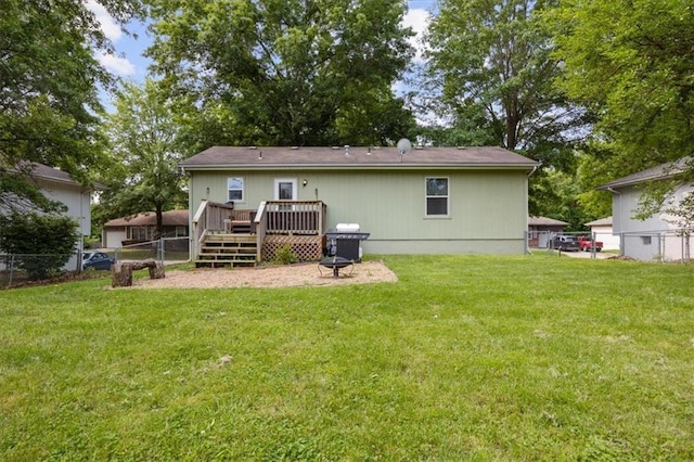 808 SE 19th St, Oak Grove, MO 64075 - back of house featuring a deck