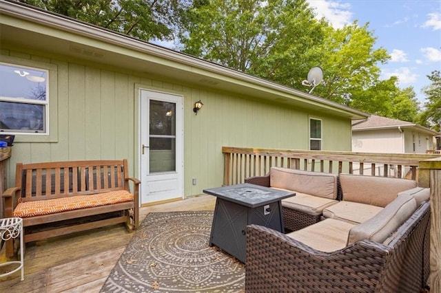 808 SE 19th St, Oak Grove, MO 64075 - wooden deck featuring an outdoor living space