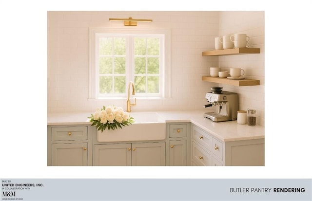 pantry with a sink