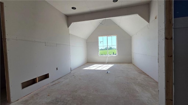 additional living space with lofted ceiling