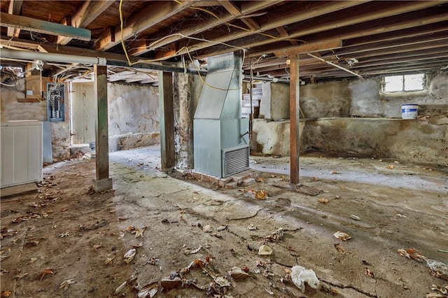 511 E 9th St, Trenton, MO 64683 - basement featuring heating unit and electric panel