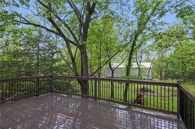 13 S Lakeside Cir, Linn Valley, KS 66040 - view of wooden deck