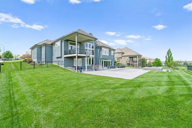 10523 N Dalton Ave, Kansas City, MO 64154 - back of house with a balcony, a patio, and a residential view