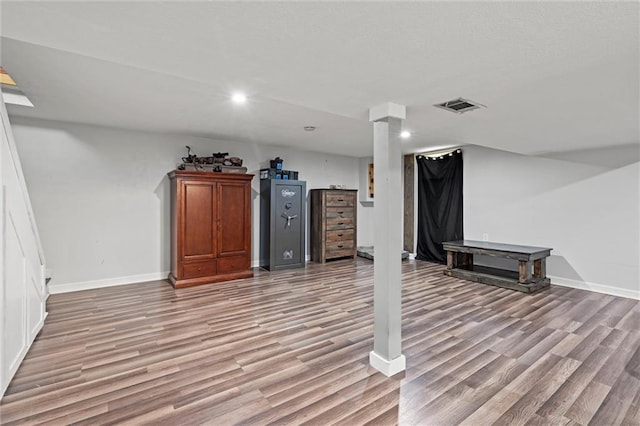 201 N Cleveland Ave, Belton, MO 64012 - finished basement featuring baseboards, light wood-style floors, and recessed lighting