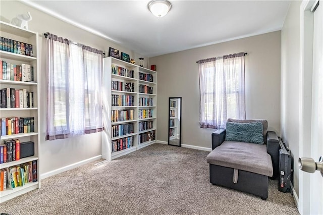 1007 Vest Dr, Warrensburg, MO 64093 - sitting room featuring carpet, healthy amount of natural light, and baseboards