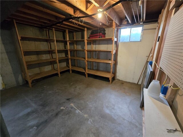 view of basement
