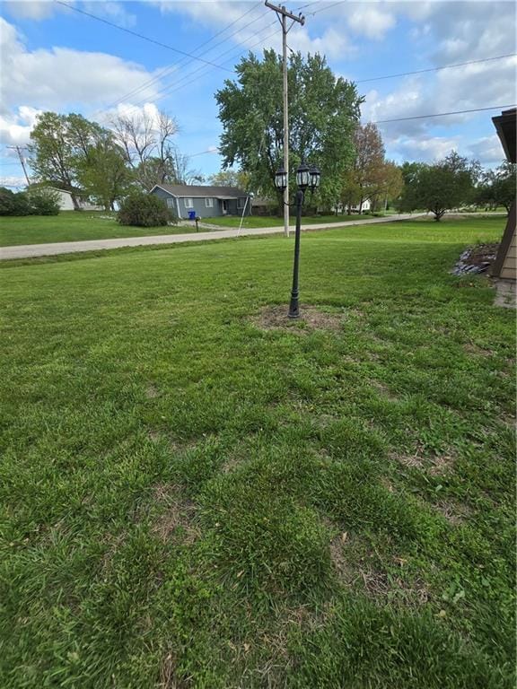 view of grassy yard