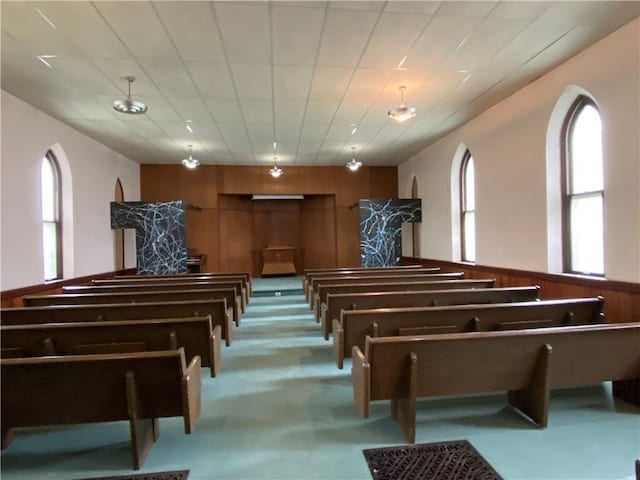 220 N 9th St, Atchison, KS 66002 - misc room with carpet and wooden walls
