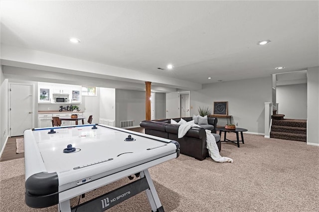 1036 NE Remington Ct, Lees Summit, MO 64086 - playroom with carpet flooring, recessed lighting, and baseboards