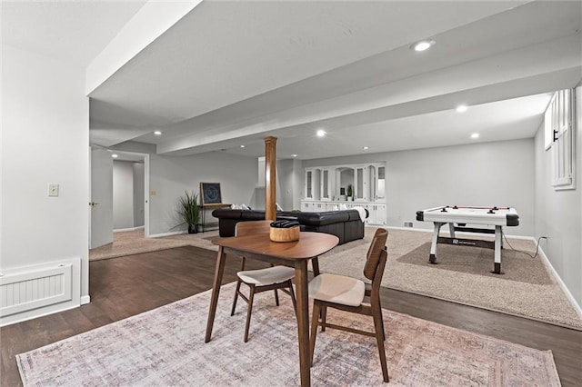 1036 NE Remington Ct, Lees Summit, MO 64086 - dining space with wood finished floors, baseboards, and recessed lighting