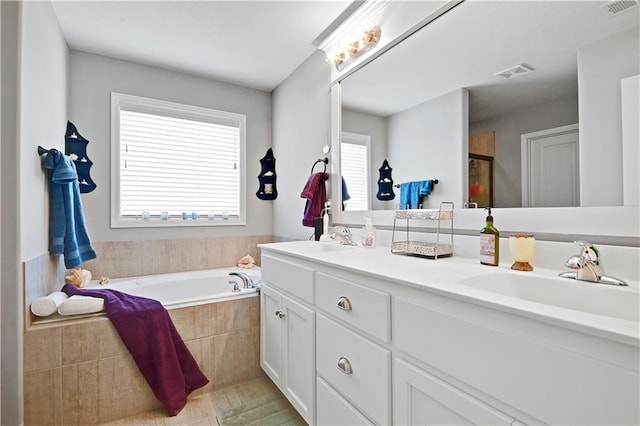 25201 W 149th Ter, Olathe, KS 66061 - full bath with double vanity, plenty of natural light, and a bath