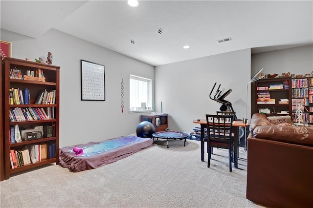 25201 W 149th Ter, Olathe, KS 66061 - workout room with light colored carpet and recessed lighting