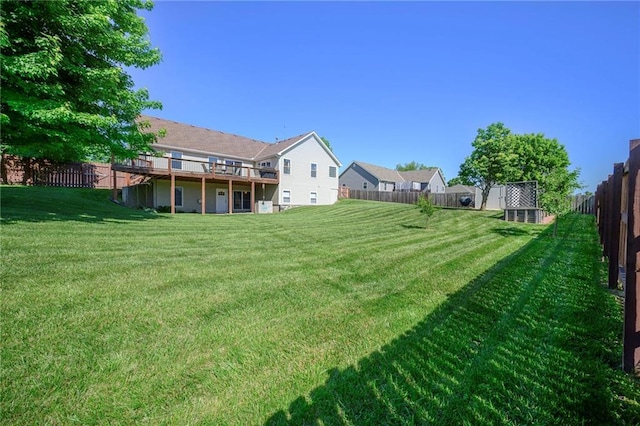 7277 SW Karen Rd, Trimble, MO 64492 - view of yard featuring a wooden deck