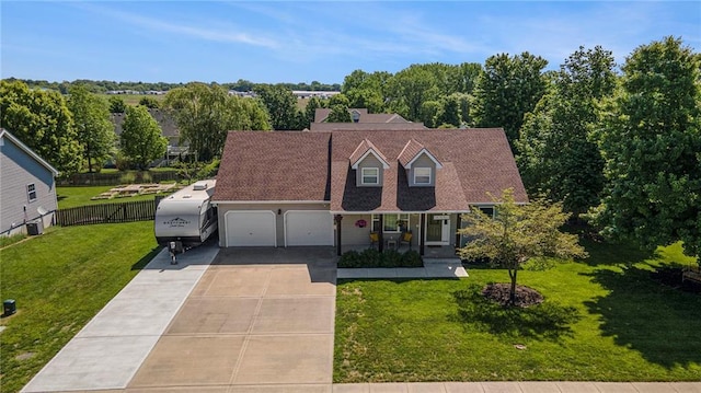 7277 SW Karen Rd, Trimble, MO 64492 - cape cod house featuring an attached garage and driveway
