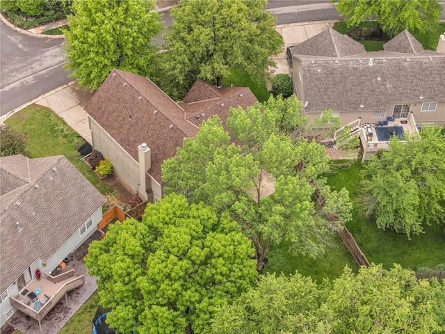 view from above of property