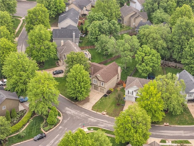 aerial perspective of suburban area