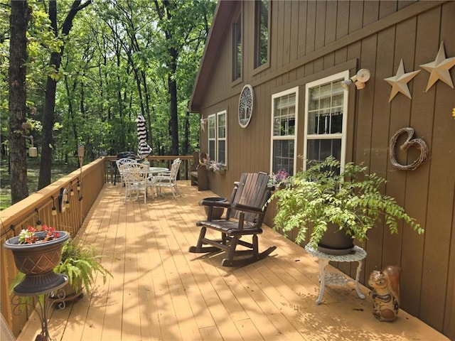27349 Karrs Park Ave, Warsaw, MO 65355 - wooden terrace featuring outdoor dining space