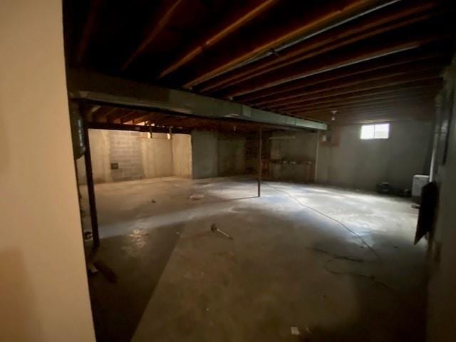 view of basement