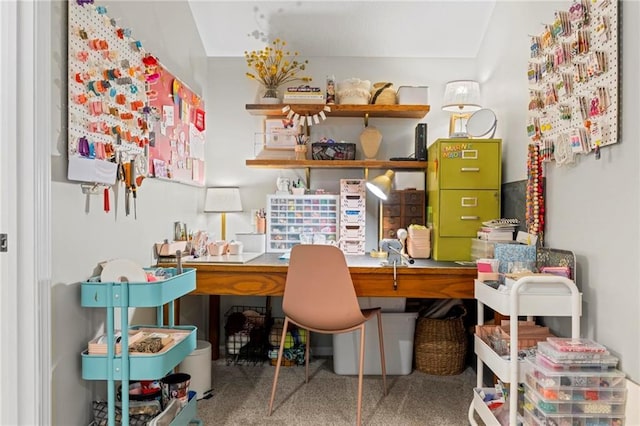 office space featuring carpet flooring