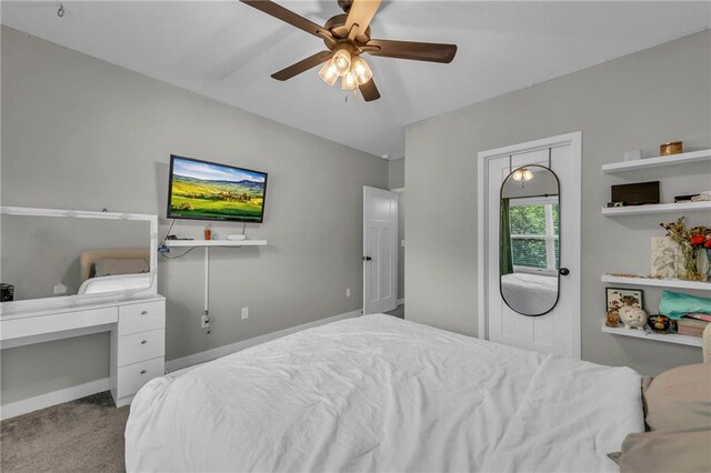 18235 NW 127th St, Platte City, MO 64079 - carpeted bedroom with a ceiling fan