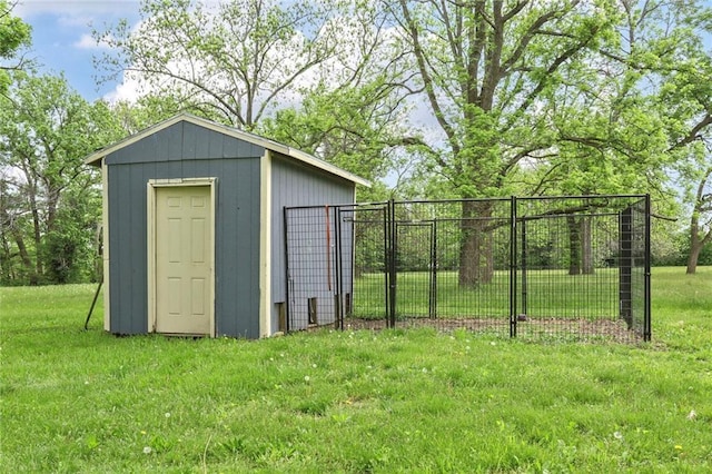 view of shed