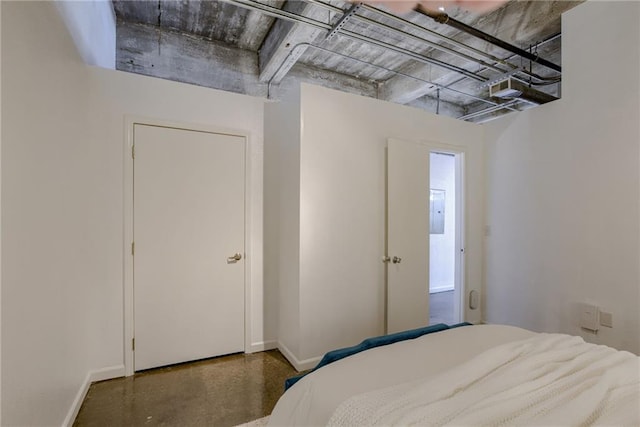 bedroom with baseboards