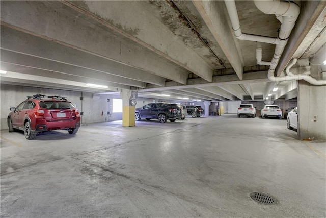 view of parking garage