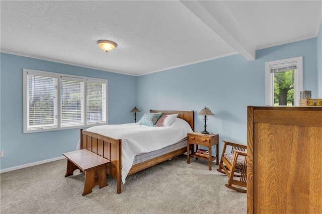 1758 Labette Rd, Ottawa, KS 66067 - bedroom with carpet, baseboards, and a textured ceiling