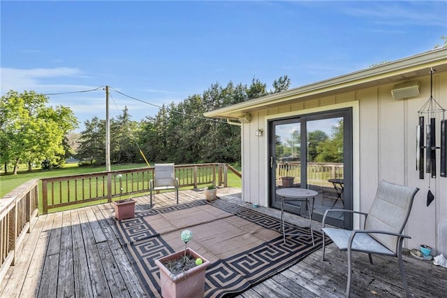 1758 Labette Rd, Ottawa, KS 66067 - wooden deck with a lawn