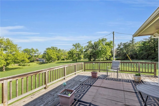 1758 Labette Rd, Ottawa, KS 66067 - wooden terrace with a lawn