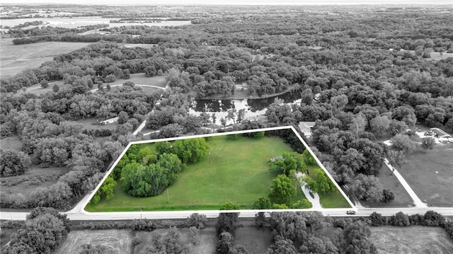 1758 Labette Rd, Ottawa, KS 66067 - aerial view of sparsely populated area with property parcel outlined