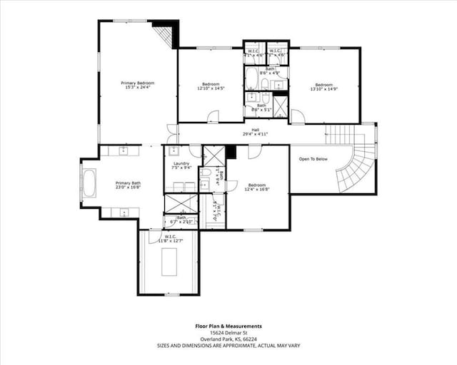 15624 Delmar St, Overland Park, KS 66224 - floor plan / room layout
