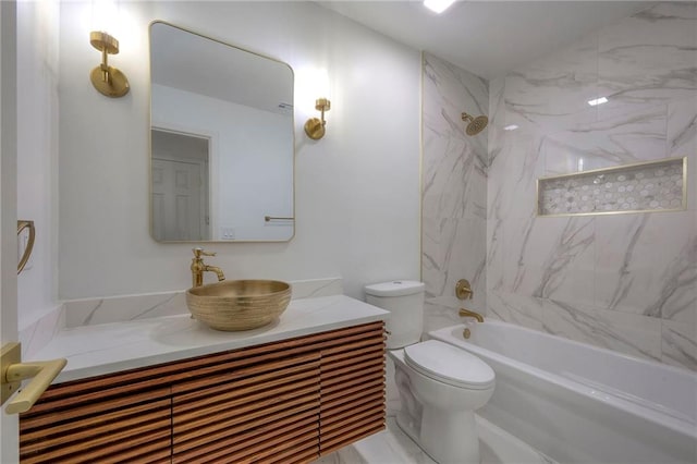12136 Hayes St, Overland Park, KS 66213 - full bath with toilet, vanity, and washtub / shower combination
