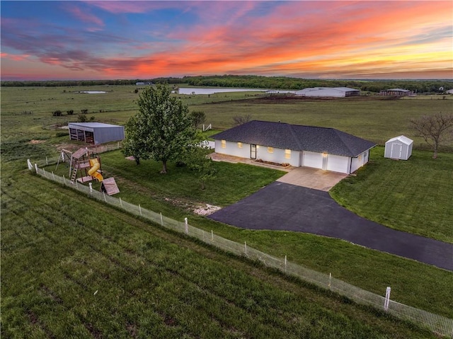 252 SE 23rd Hwy, Knob Noster, MO 65336 - aerial view at dusk of a view of rural / pastoral area