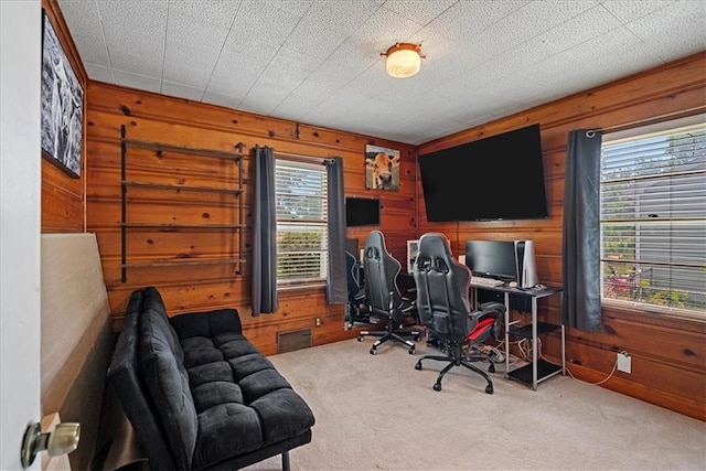 4305 Doctor Greaves Rd, Grandview, MO 64030 - carpeted office space featuring wooden walls