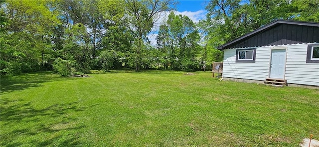 708 S Gay St, Holden, MO 64040 - view of green lawn featuring entry steps