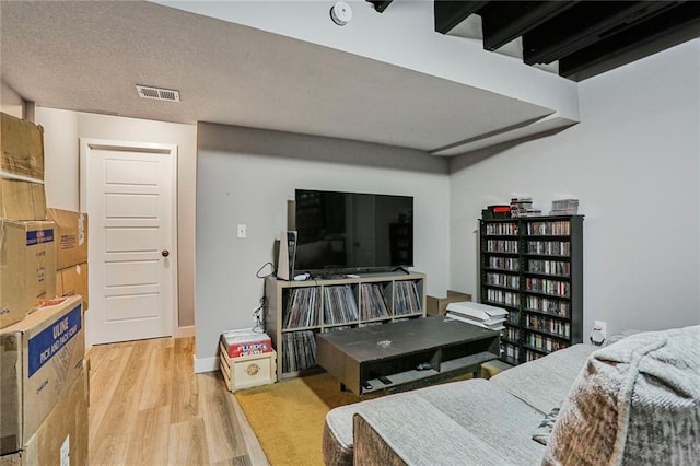 bedroom with light wood-type flooring