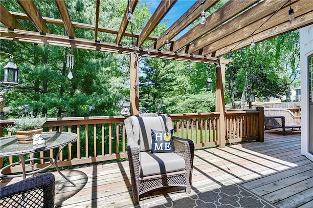 view of wooden terrace