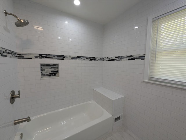 bathroom featuring shower / bath combination