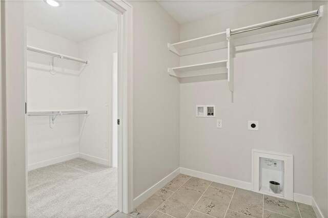 1925 SW Merryman Dr, Lees Summit, MO 64082 - laundry room featuring washer hookup, baseboards, electric dryer hookup, and recessed lighting