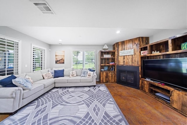19P Lake Shore Dr, Lake Lotawana, MO 64086 - living area with a fireplace and recessed lighting